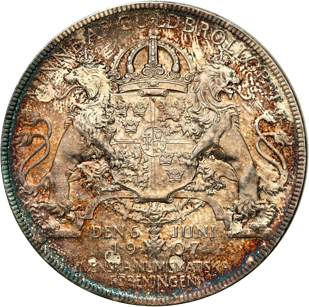 Szwecja. Medal Oscar II, 1907, srebro